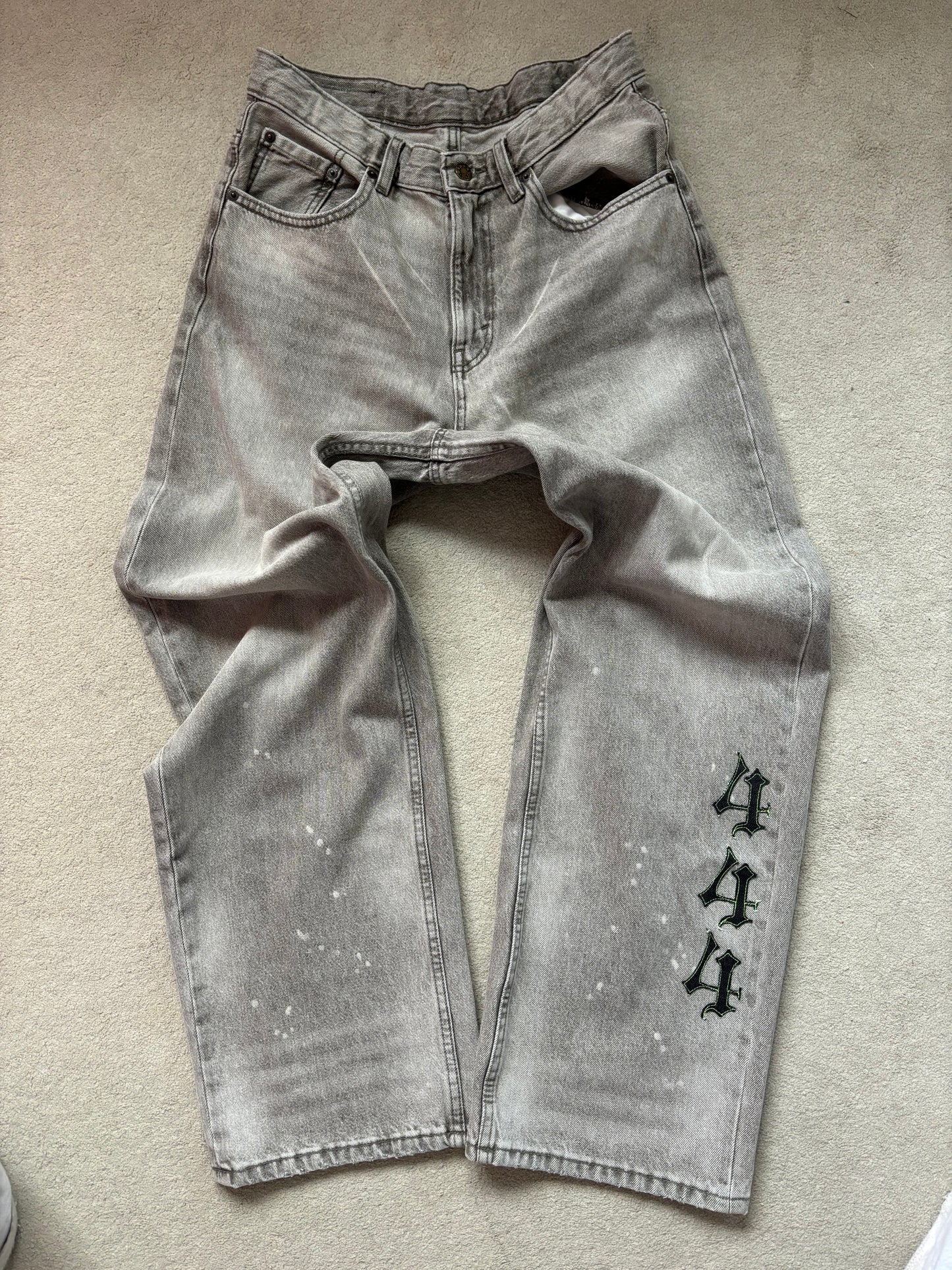 Custom Loose fit Grey Jeans